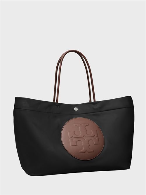 Shopping bag grande Ella Twist in nylon riciclato reversibile TORY BURCH | 181463001